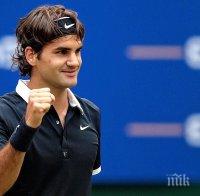 Федерер оцеля, изкачва се до №2 след трудна победа над Майер