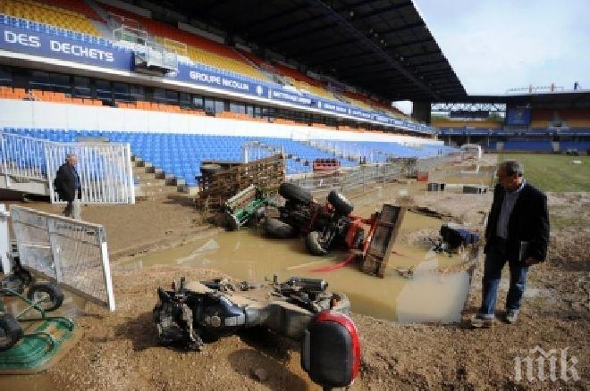 Монпелие отмени мач с Милан заради наводнения си стадион

