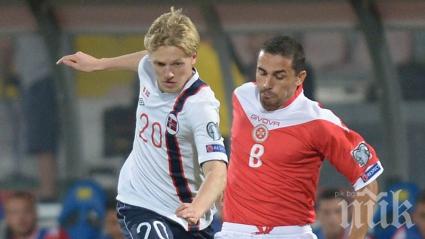 Норвегия с 3 точки и 3 гола срещу Малта