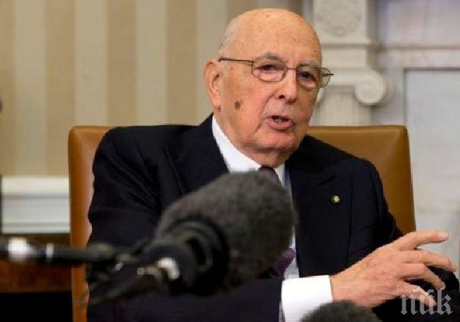 Президентът на Италия Джорджо Наполитано обсъди с украинския си колегата Петро Порошенко ситуацията в Донбас