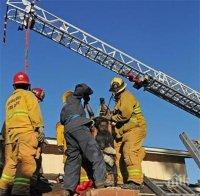 Куриоз! Жена заседна в комина на къща, която опитала да обере (снимки)