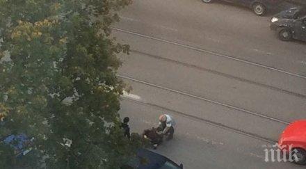 пик блъснаха пешеходец мястото трагедията асансьора столичния квартал гео милев инцидентът станал първо районно снимки