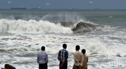 броят жертвите циклона хадхад индия достигна души