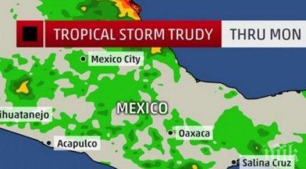 тропическата буря труди взе жертви мексико