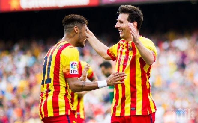 Меси и Неймар тренират отделно

