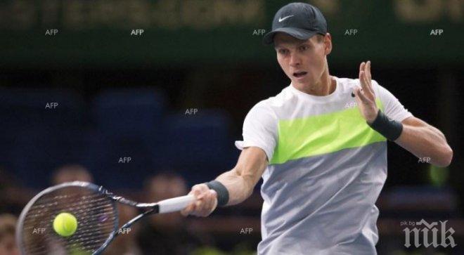 Томаш Бердих срещу Григор Димитров на финала на турнира в Стокхолм 