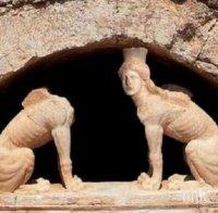 Откриха уникален сфинкс  в гробницата на Амфиполис