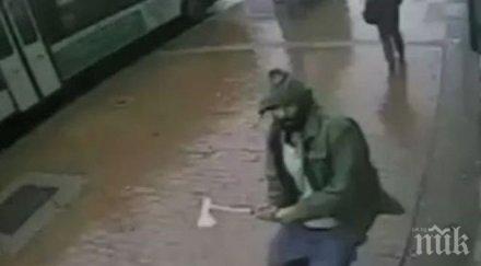 кървава баня ислямист кла брадва полицаи застреляха седем куршума снимки видео