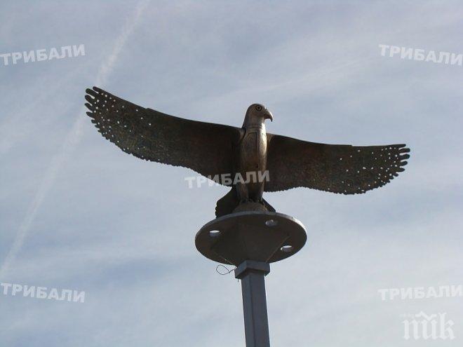 Месингови соколи пазят Монтана от днес
