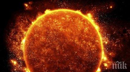 мощно изригване слънцето заплашва магнитна буря земята