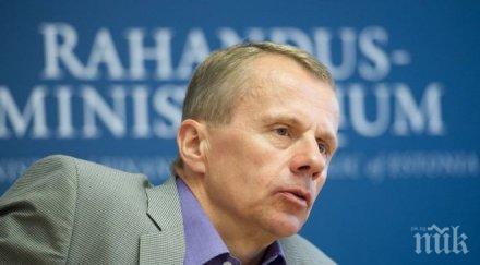 финансовият министър естония хвърли оставка заради обида