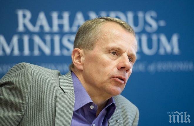 Финансовият министър на Естония хвърли оставка заради обида 