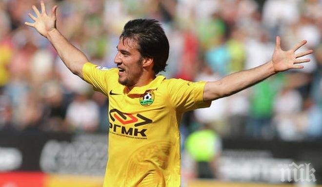 Ивелин Попов отбеляза при равенство на Кубан със „Спартак” (Москва)