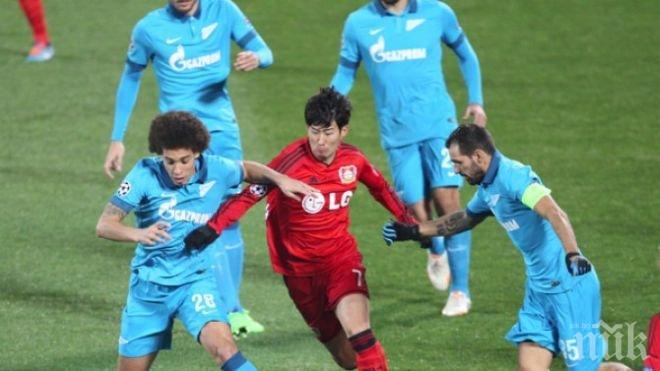 Байер (Леверкузен) пак удари Зенит и направи решителна крачка към следващата фаза