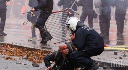 112 ранени полицаи безредиците белгия