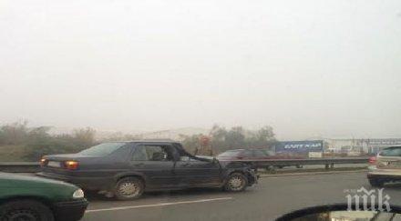 пик катастрофа околовръстния път столицата затапи движението снимки