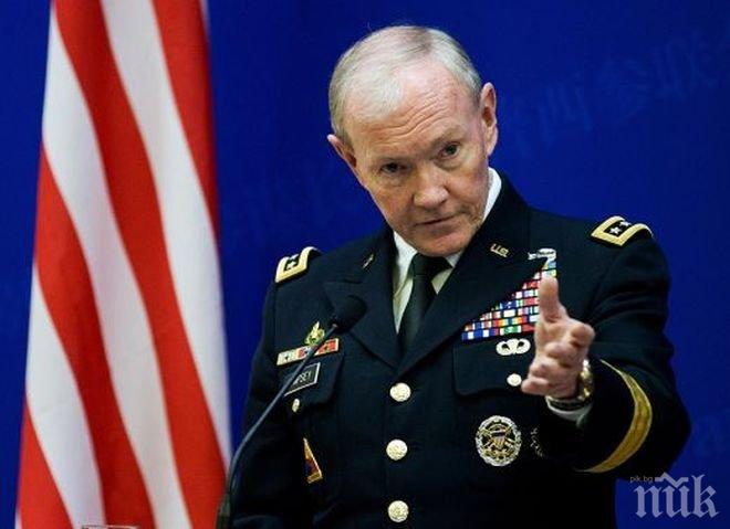 Най-висшият американски военен отиде в Багдад