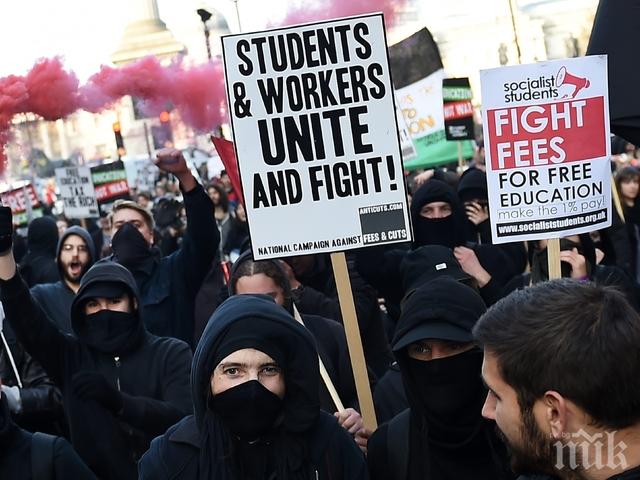 Студенти протестират в Лондон срещу вдигане на таксите