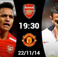 Арсенал срещу Манчестър Юнайтед в жестока битка за Топ 4

