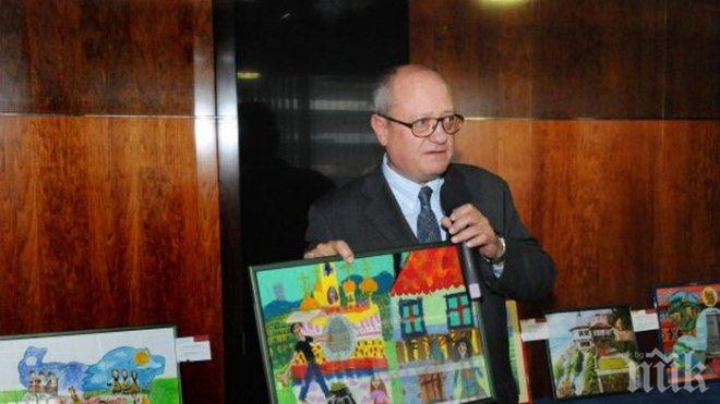 Детска рисунка ще краси кабинета на образователния министър
