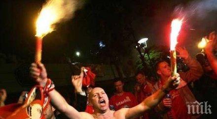 2000 фенове ливърпул превземат софия пристигат лудите ултраси