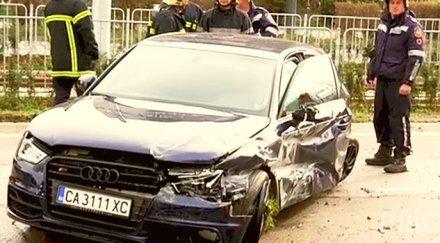 катастрофа блокира бул българия снимка