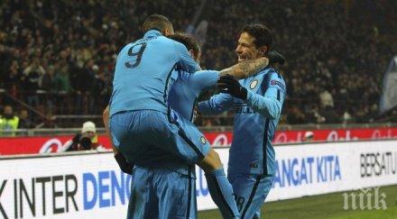 интер зарадва роберто манчини първа победа