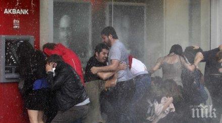 турската полиция смаза протест няколко десетки студенти ердоган