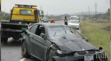 катастрофа заледения път варна добрич удариха две коли бус камион