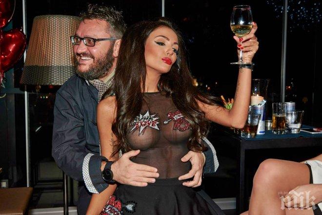 Уж били скарани! Карбовски и Николета се натискат страстно на парти