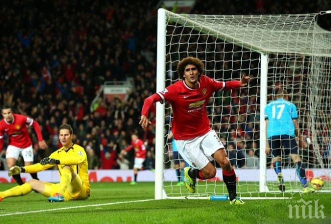 Юнайтед оцеля в драматичен епилог на Олд Трафорд и записа четвърти пореден успех