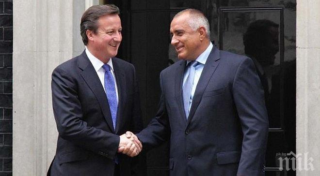 Камерън до Бойко: Обмислете внимателно „Южен поток”, убеден съм, че ще съдействате за Южния газов коридор