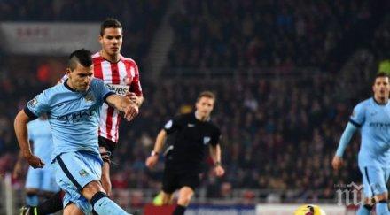 впечатляващо манчестър сити разгроми съндърланд кун блести обрата