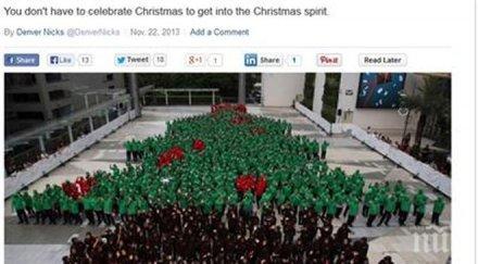 поставиха световен рекорд голяма човешка коледна елха