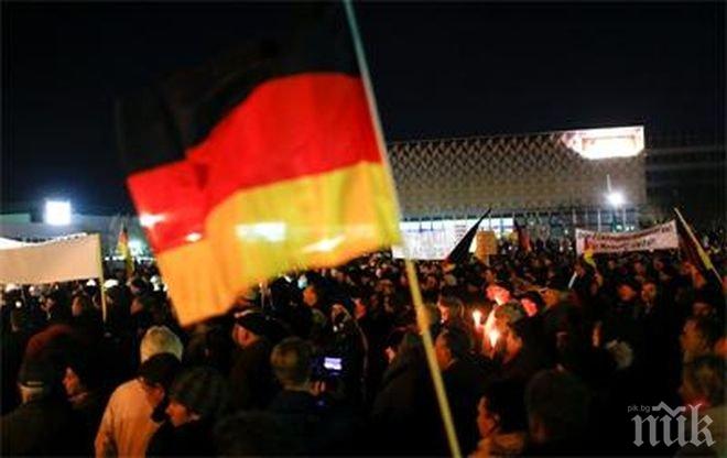10 000 на протест срещу исляма в Дрезден