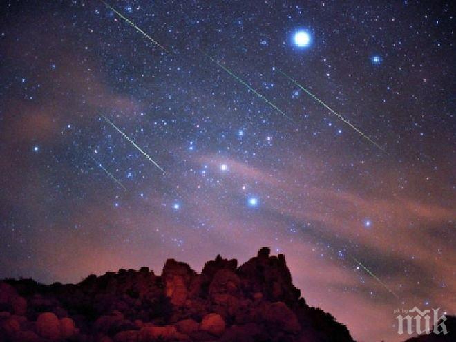 Дъжд от падащи звезди в петък и събота