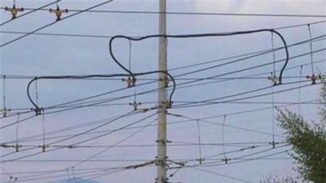 Свиха проводник от тролейбусната мрежа в Пловдив