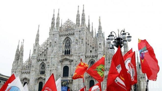 Стачка срещу премиера на Италия парализира страната

