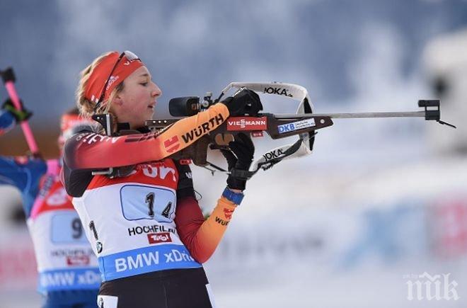 Германките триумфираха в първата щафета по биатлон за сезона