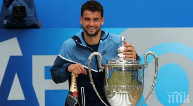 Григор Димитров е шести по титли в тура през 2014 г