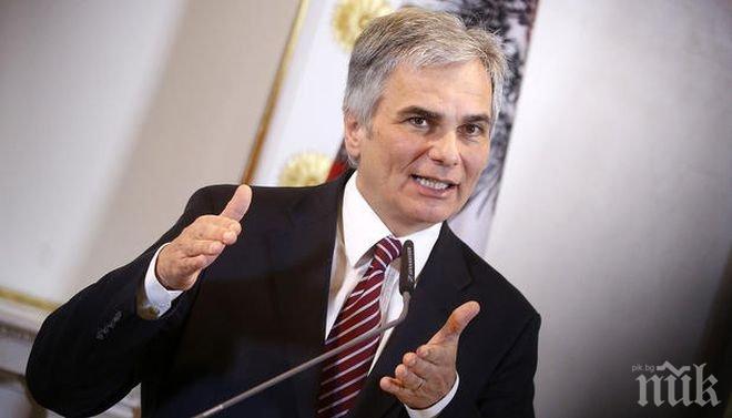 Австрийският канцлер не одобрява еуфорията в ЕС за срива на Русия