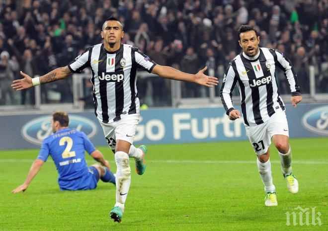 Ювентус ще зимува на върха след лесна победа в Сардиния