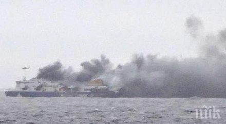 горящият йонийско море ферибот наклонил градуса