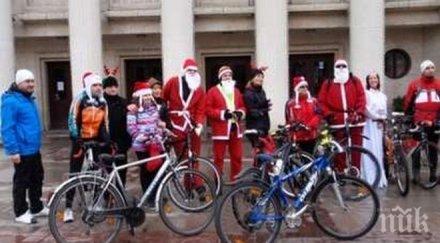 студът спря ентусиасти изпратят коледа колела бургас снимка