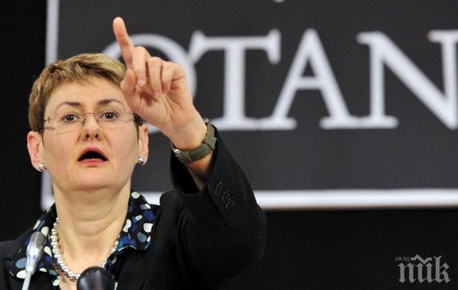 Говорителка на НАТО: Не сме заплаха за Русия