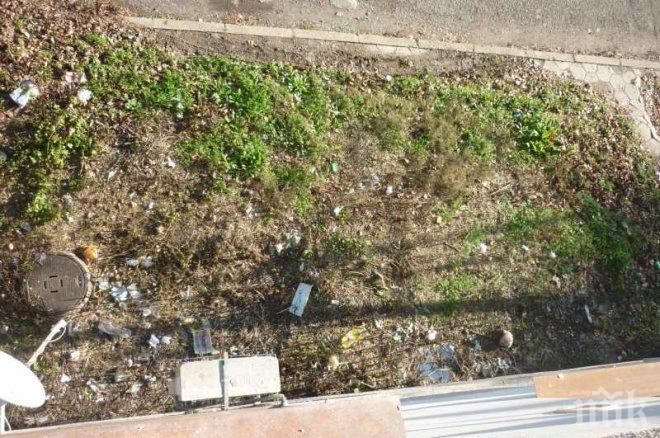 Бургазлии заляха града с боклук