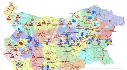вижте зимните ограничения движение пътищата неделя карта