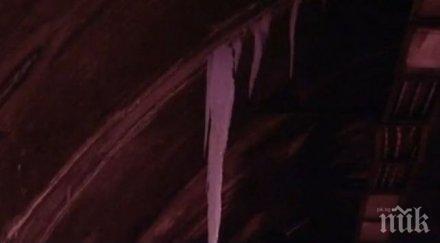 страшни ледени висулки тунела витиня опасност шофьорите магистрала хемус