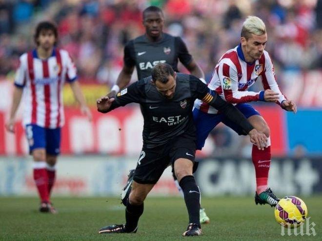 Успешен старт на 2015-a за Атлетико (Мадрид), дюшекчиите триумфираха с три гола над Леванте
