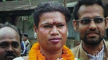 първият транссексуален кмет беше избран индия